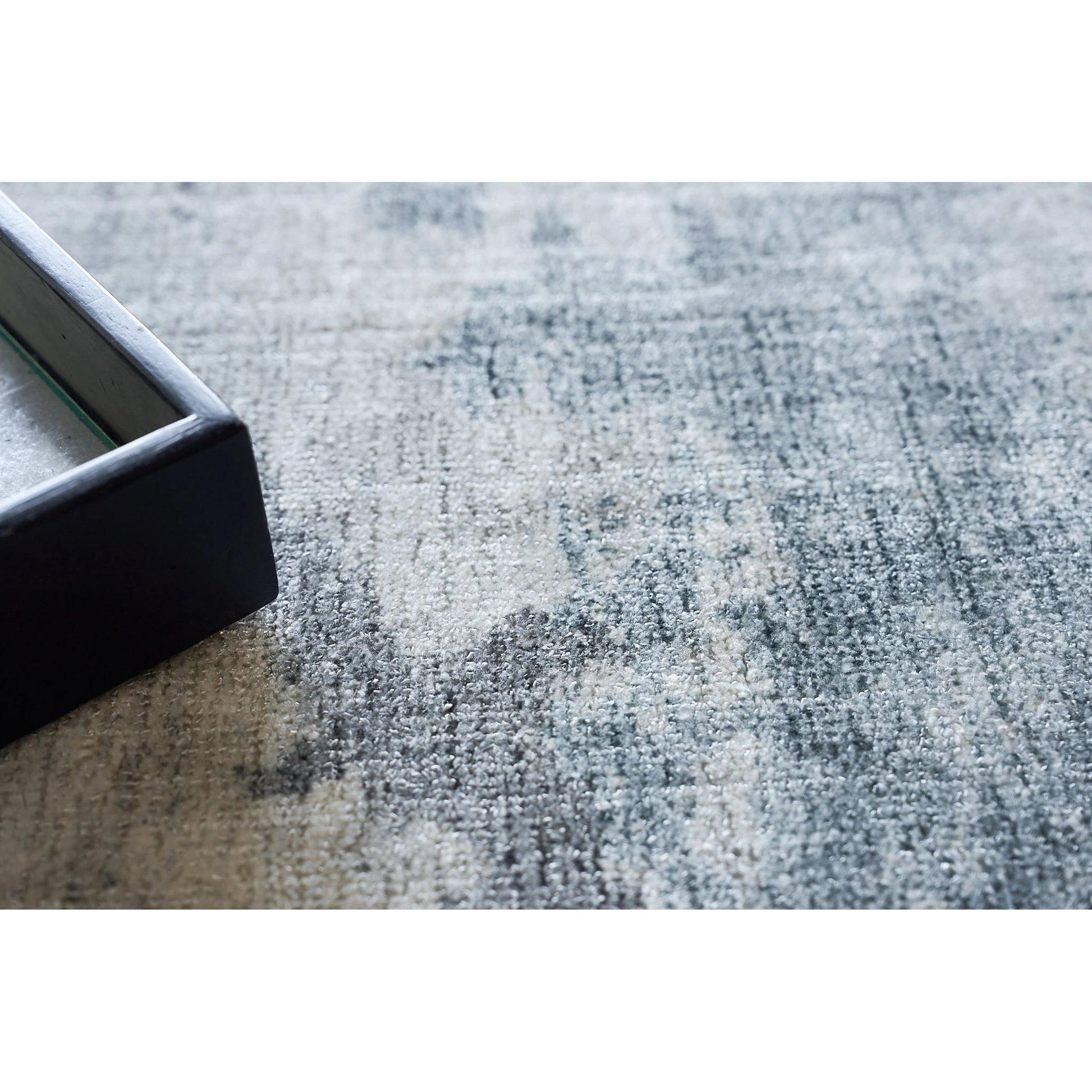 Sky Rug by Exquisite Rugs in gray, blue. Made from wool, bamboo silk in a unique style.