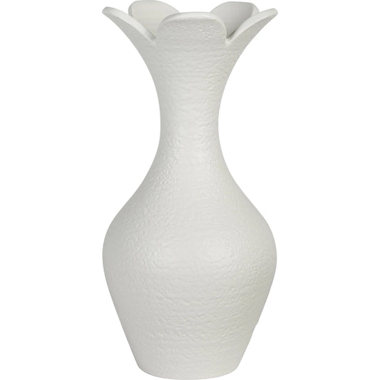 Tulip Vase by Bradburn Home in white. Made from ceramic in a modern style.