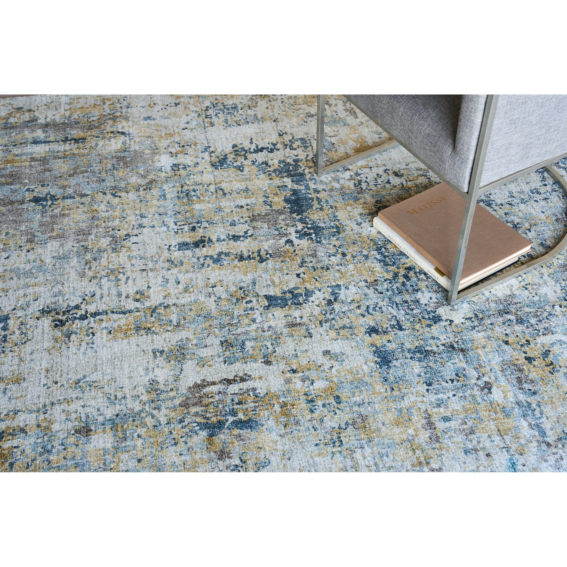 Nightfall Rug by Exquisite Rugs in gold, brown. Made from wool, bamboo silk in a unique style.