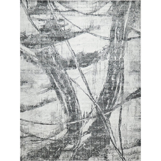 Kyoto 6331 Rug by Exquisite Rugs in silver, black. Made from wool, bamboo silk in a unique style.