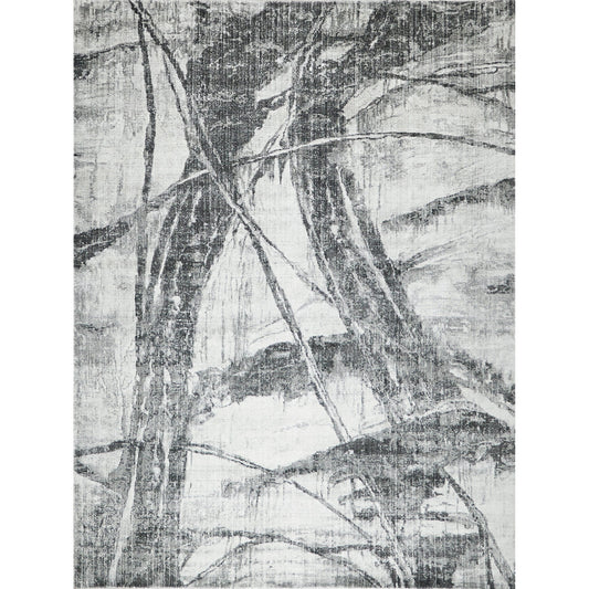Kyoto 6331 Rug by Exquisite Rugs in silver, black. Made from wool, bamboo silk in a unique style.