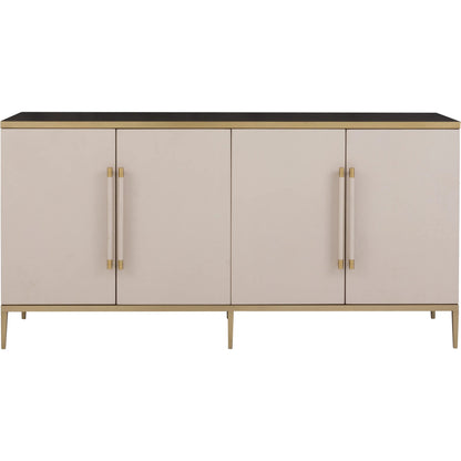 Libby Langdon Hempstead Credenza by Fairfield Chair in brown and dark sable. Made from walnut solids, veneers in a unique style.