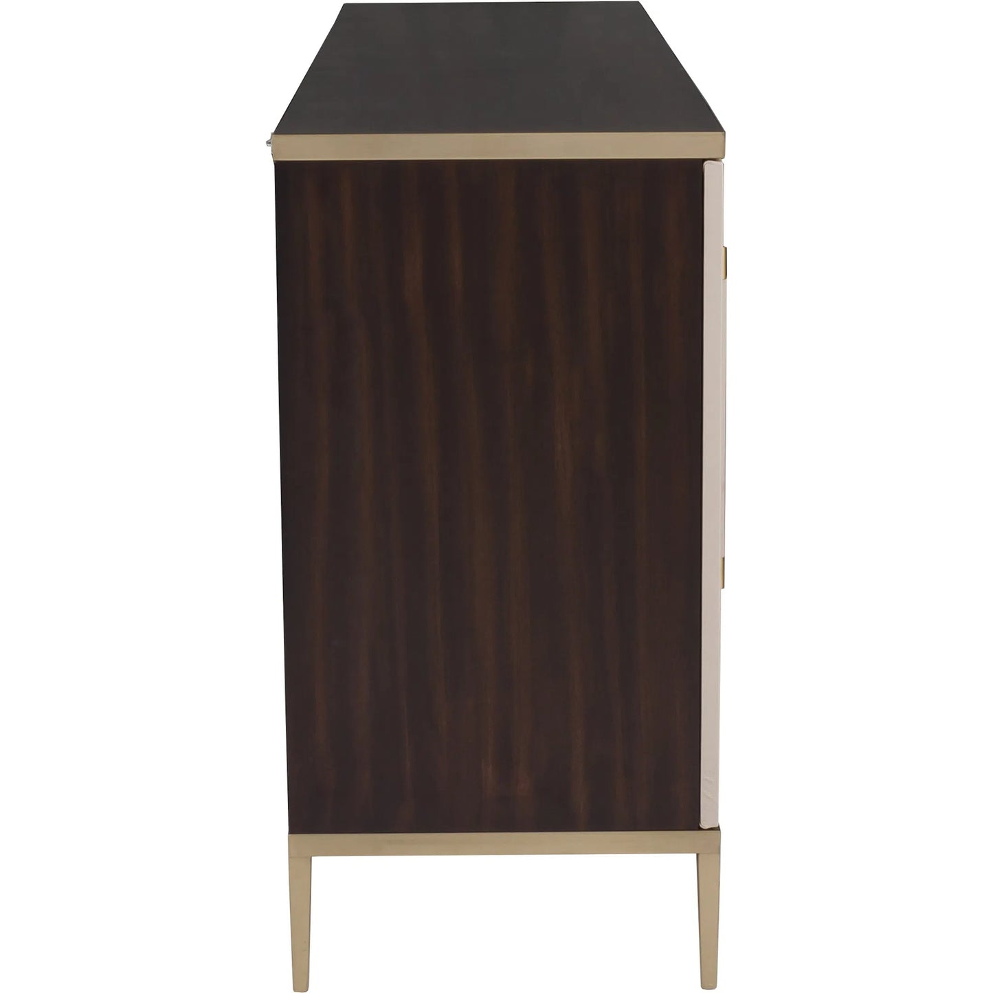 004 SI-2635736 | Additional Silo | Libby Langdon Hempstead Credenza by Fairfield Chair in brown and dark sable. Made from walnut solids, veneers in a unique style.