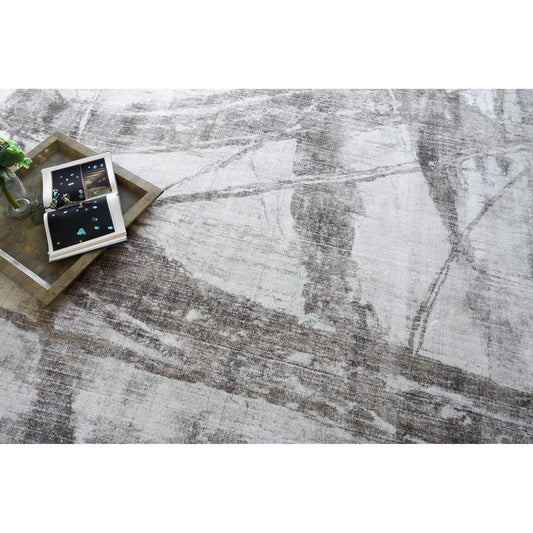 Kyoto 6332 Rug by Exquisite Rugs in silver, beige. Made from wool, bamboo silk in a unique style.