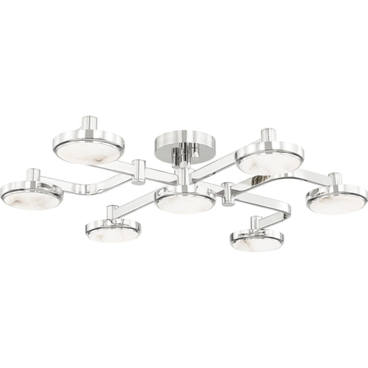 Meander Chandelier by Hudson Valley. Made from brass in a transitional style.