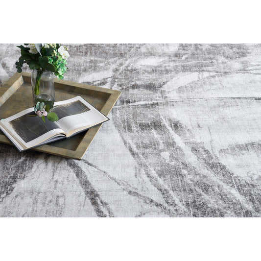 Kyoto 6332 Rug by Exquisite Rugs in silver, beige. Made from wool, bamboo silk in a unique style.
