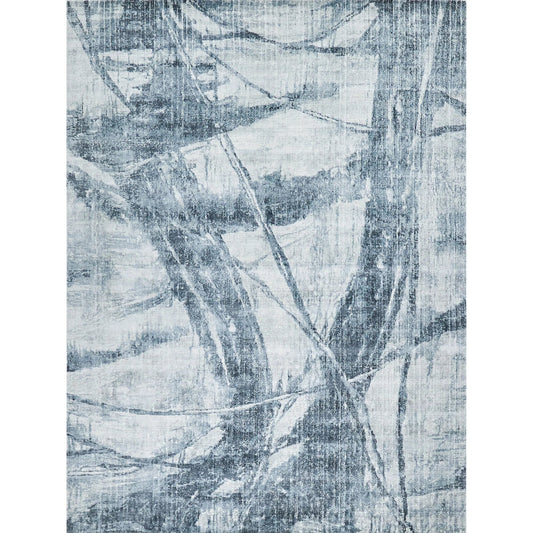 Kyoto 6333 Rug by Exquisite Rugs in silver, blue. Made from wool, bamboo silk in a unique style.