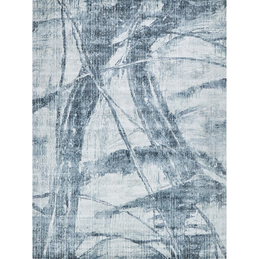 Kyoto 6333 Rug by Exquisite Rugs in silver, blue. Made from wool, bamboo silk in a unique style.