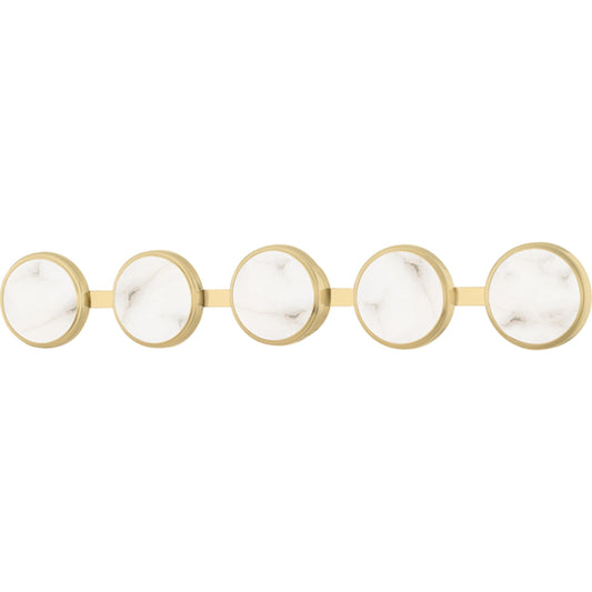 Meander Bath Bracket by Hudson Valley in aged brass. Made from brass in a transitional style.