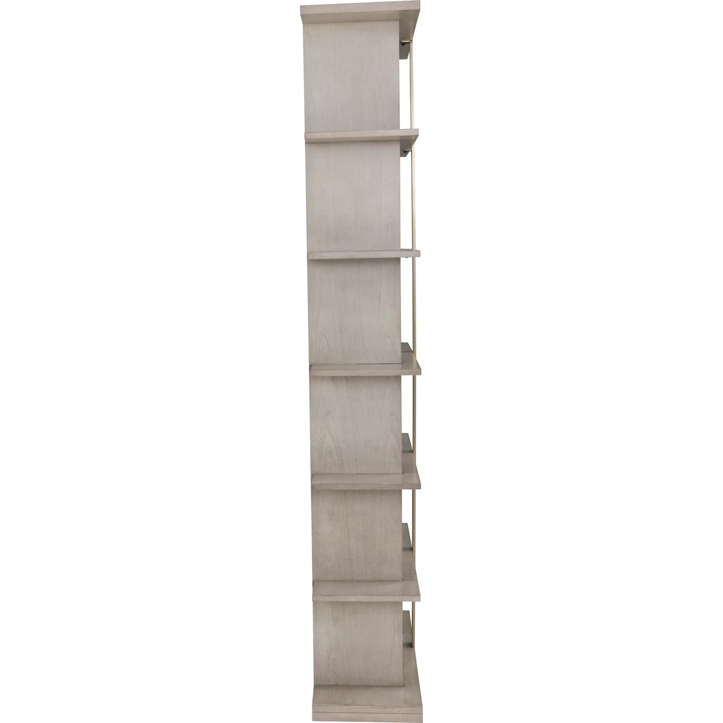 003 SI-2636069 | Additional Silo | Libby Langdon Carlson Side Facing Etagere by Fairfield Chair in grey and sheer dove. Made from walnut solids, veneers, stainless steel in a unique style.
