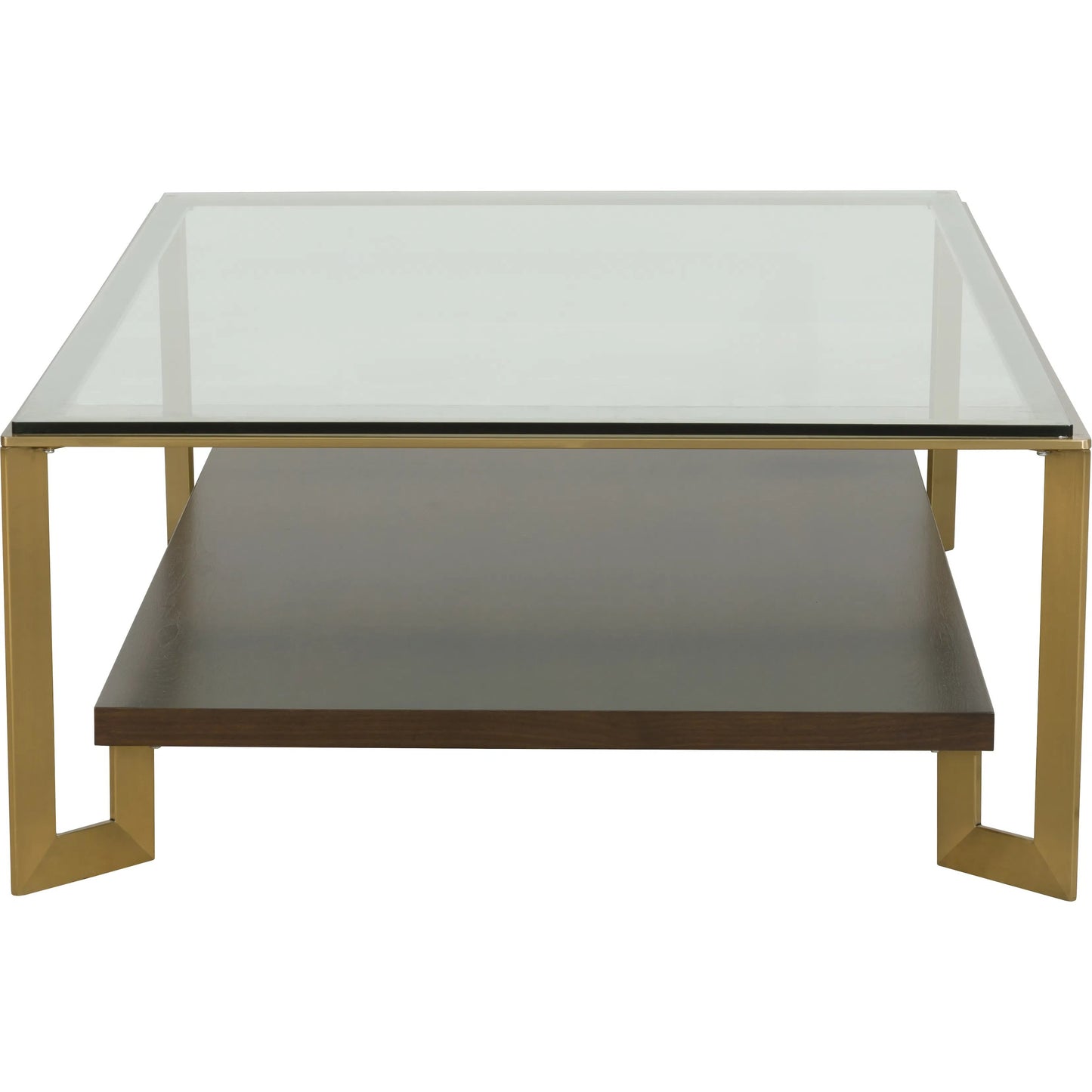002 SI-2635740 | Additional Silo | Libby Langdon Cannon Cocktail Table by Fairfield Chair in brown and smoked stone. Made from stainless steel, walnut solids, veneers, glass in a unique style.