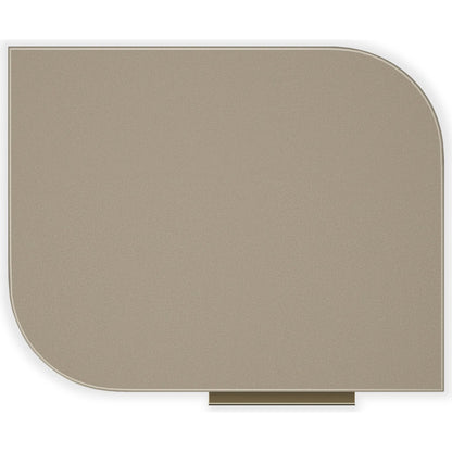 Oblique Nightstand by Caracole in soft silver paint gloss. Made from unique in a transitional style.