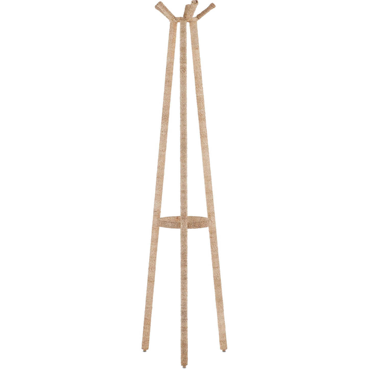 001 SI-1924148 | Primary Silo | Rolo Coat Rack by Currey and Company. Made from abaca rope, wrought iron in a modern style.