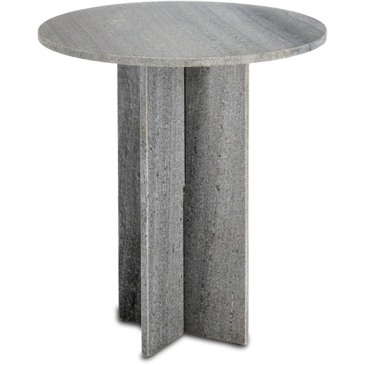 Harmon Accent Table by Currey and Company. Made from marble in a modern style.