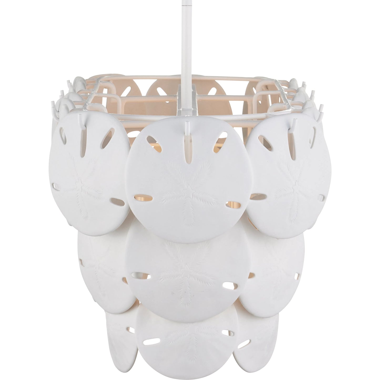 004 SI-2191860 | Additional Silo | Tulum Oval Chandelier by Currey and Company in sugar white, white. Made from wrought iron, bone china in a modern style.