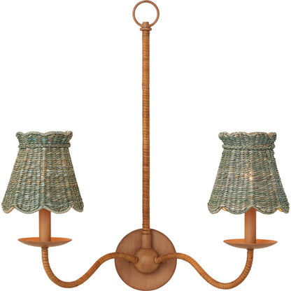 Annabelle Tapered Chandelier Shade by Currey and Company. Made from seagrass in a cottage & farmhouse style.