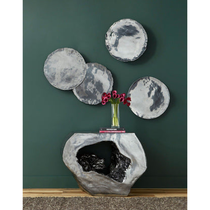 Galvanized Wall Discs (Set of 4) by Phillips Collection. Made from resin in a rustic style.