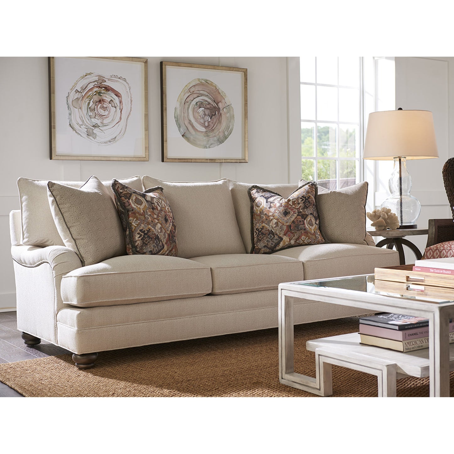 003 SR-835745 | Lifestyle | Townsend Sofa by Lexington in beige. Made from unique in a transitional style.
