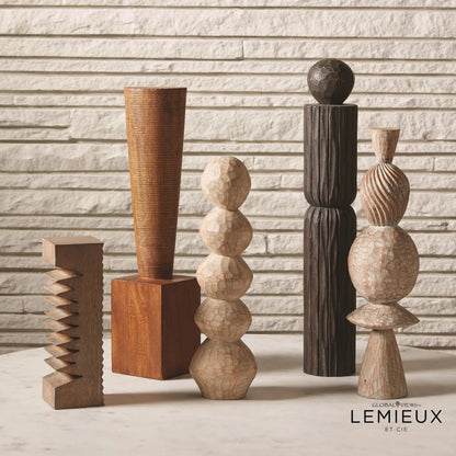 Amelot Pillar by Global Views. Made from wood in a eclectic & global style.