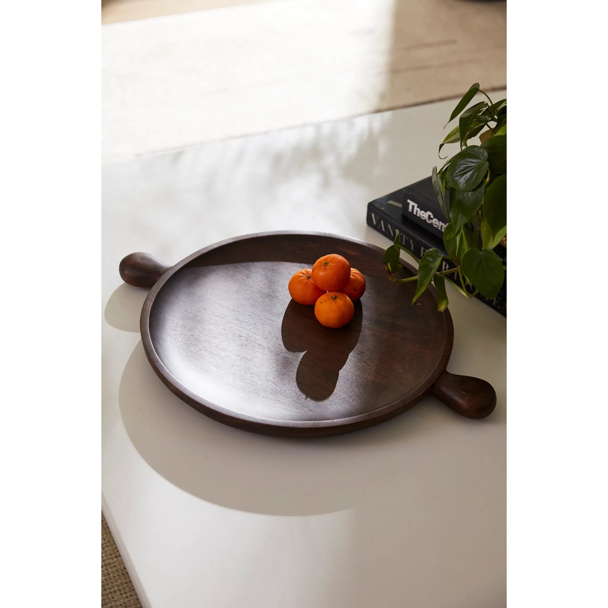 Brownwood Tray by Accent Decor in natural. Made from wood in a unique style.