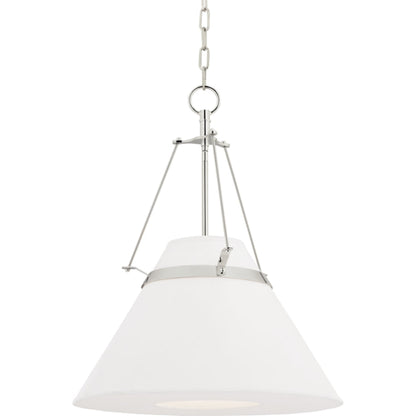 Clemens Pendant by Hudson Valley in old bronze. Made from brass in a transitional style.