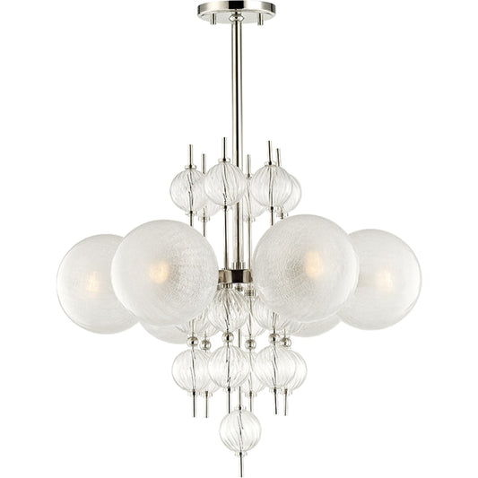 Calypso Chandelier by Hudson Valley. Made from steel in a modern style.