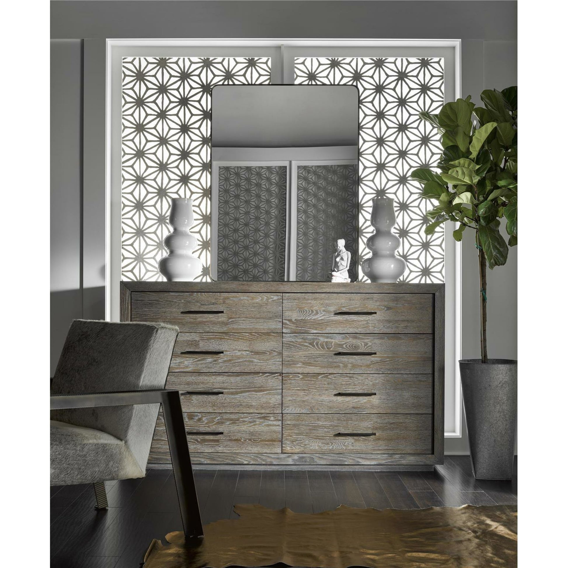 Simple Modern Accent Mirror by Universal Furniture in bronze. Made from unique in a modern style.
