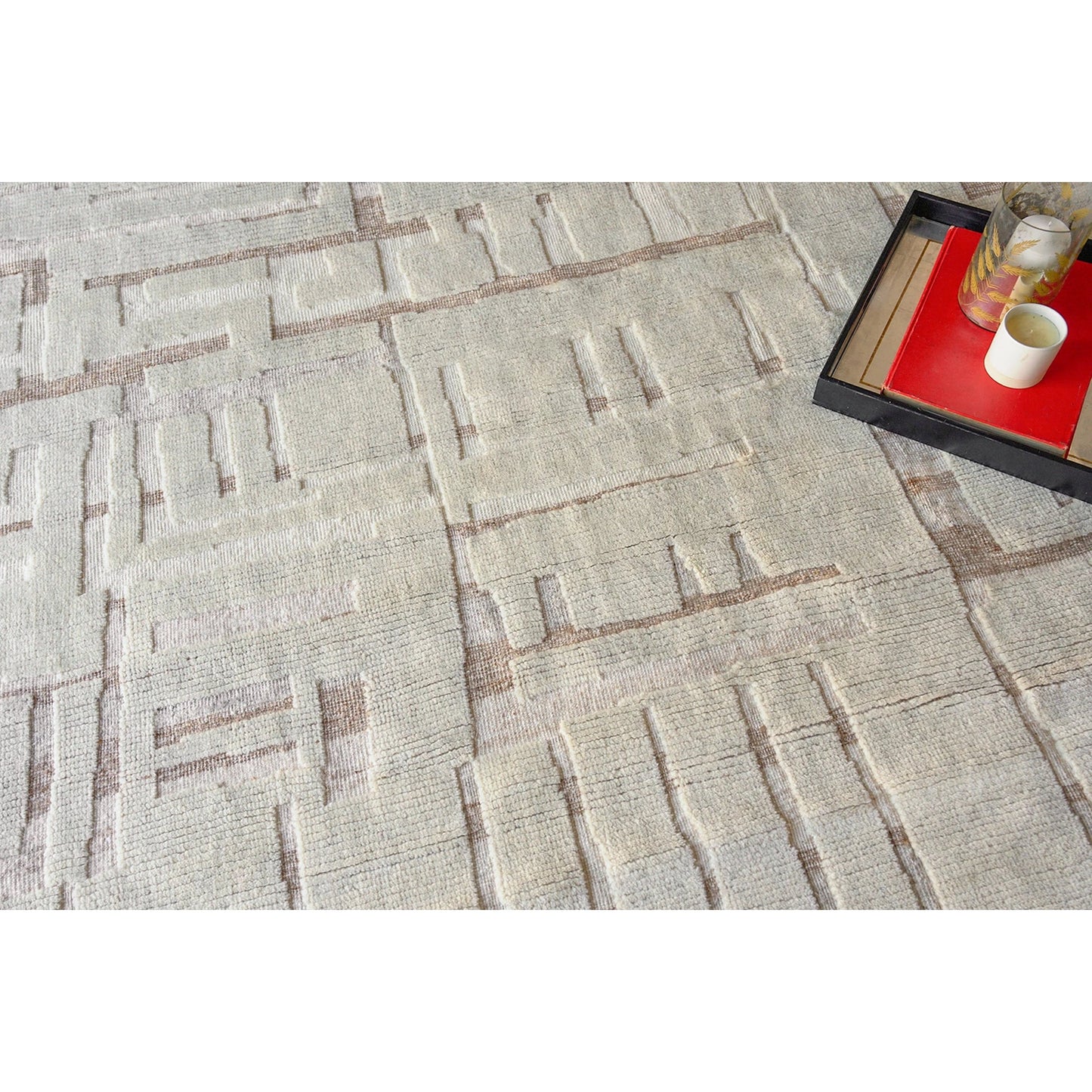 006 SI-2138672,SI-2138673,SI-2138674,SI-2138675,SI-2138676,SI-2293900 | Closeup | Calexico 6430 Rug by Exquisite Rugs in ivory, beige. Made from new zealand wool in a unique style.