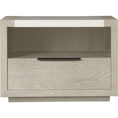 Modern Wilshire Nightstand by Universal Furniture in bronze and quartz. Made from unique in a modern style.