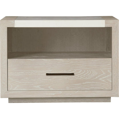 Modern Wilshire Nightstand by Universal Furniture in bronze and quartz. Made from unique in a modern style.
