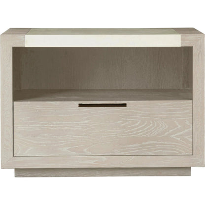 Modern Wilshire Nightstand by Universal Furniture in bronze and quartz. Made from unique in a modern style.