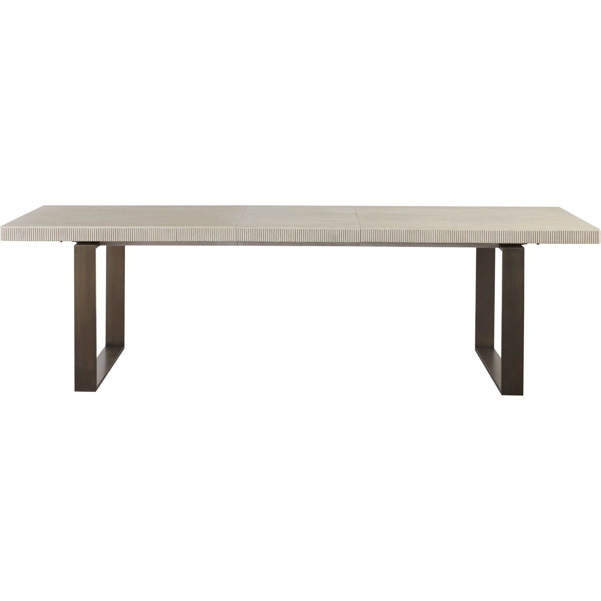Modern Robards Rectangular Dining Table by Universal Furniture in bronze and quartz. Made from unique in a modern style.