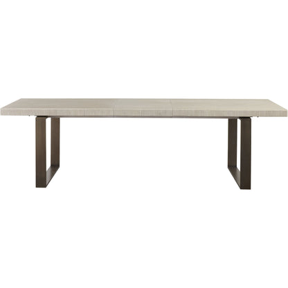 Modern Robards Rectangular Dining Table by Universal Furniture in bronze and quartz. Made from unique in a modern style.