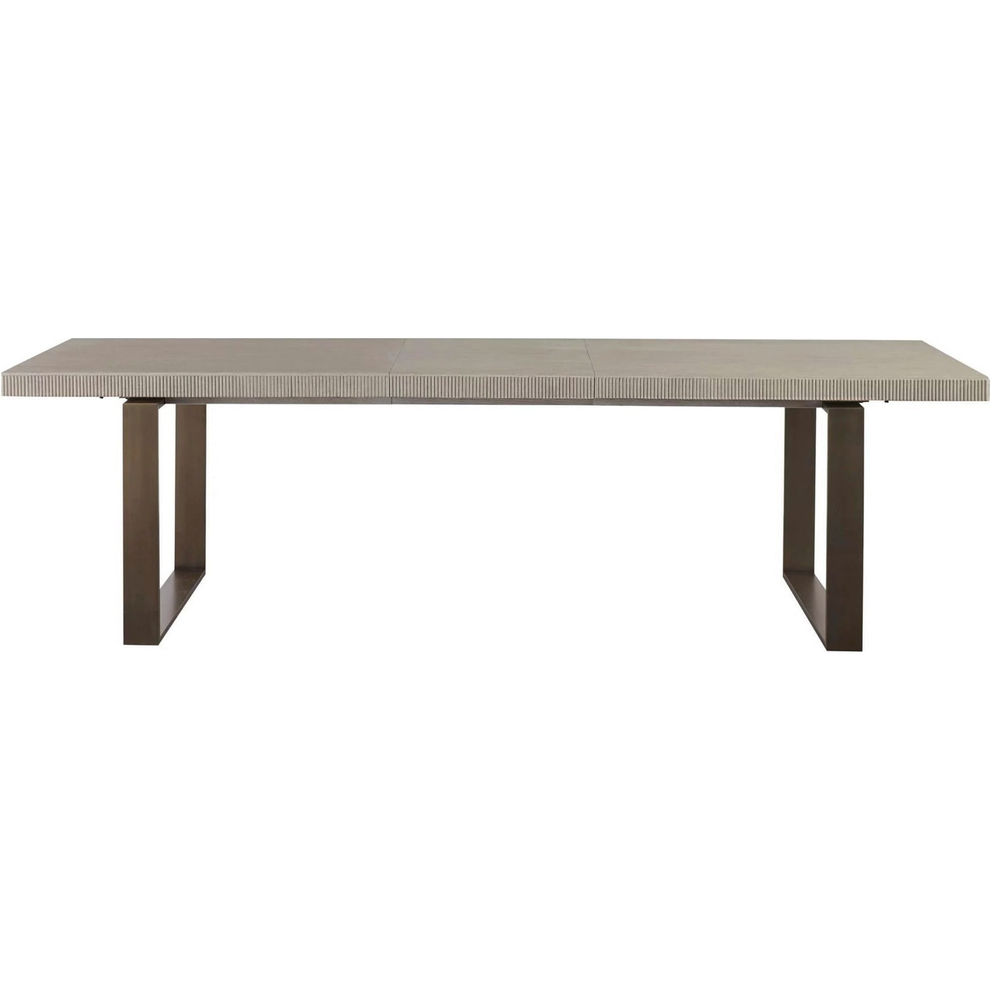 Modern Robards Dining Table by Universal Furniture in bronze and flint. Made from unique in a modern style.