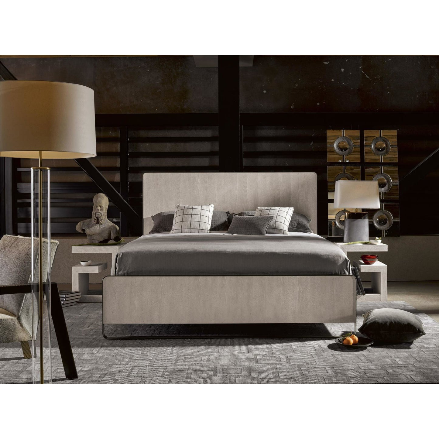 006 SR-813451 | Lifestyle | Modern Bedside Table by Universal Furniture in bronze and quartz. Made from unique in a modern style.
