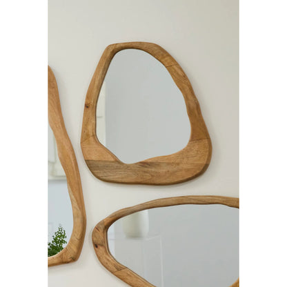 Collage Mirror by Accent Decor in natural. Made from wood in a unique style.
