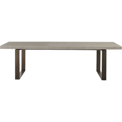 Modern Robards Dining Table by Universal Furniture in bronze and flint. Made from unique in a modern style.