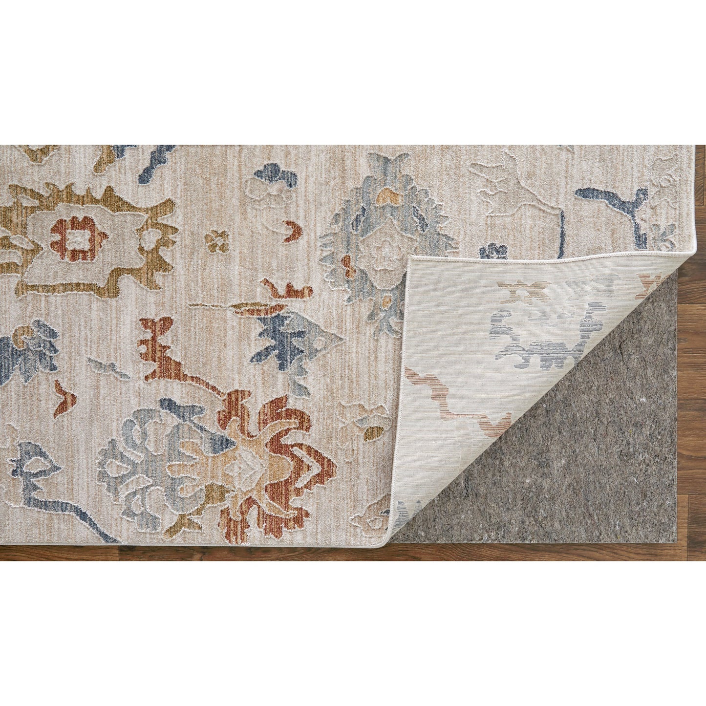 003 SI-2129612,SI-2129613,SI-2129614,SI-2129615,SI-2129616,SI-2129617 | Closeup | Pasha Transitional & Botanical Rug - 39M8F by Feizy in ivory, blue, gold. Made from polyester in a unique style.