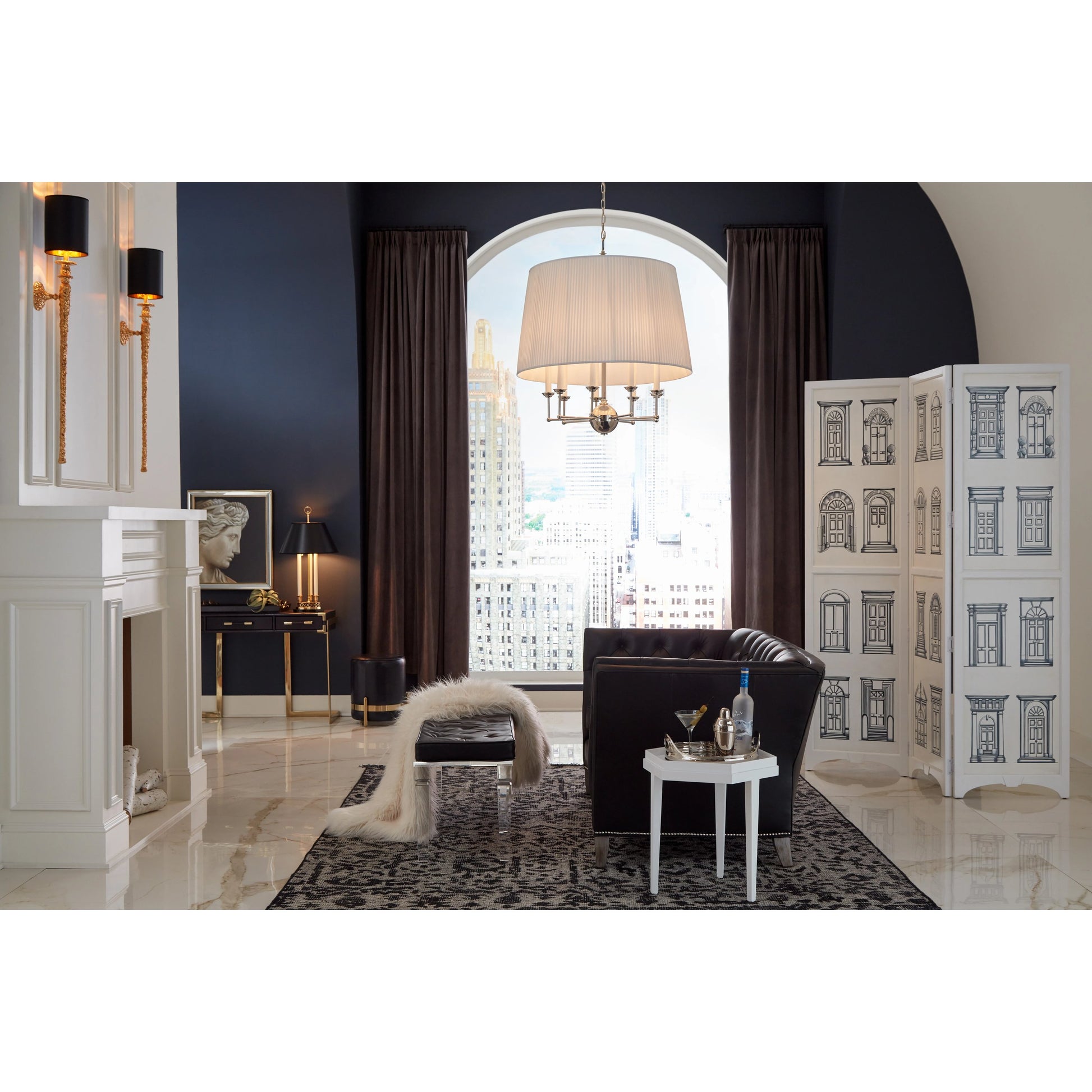 Thea Lamp by Wildwood. Made from brass in a traditional style.