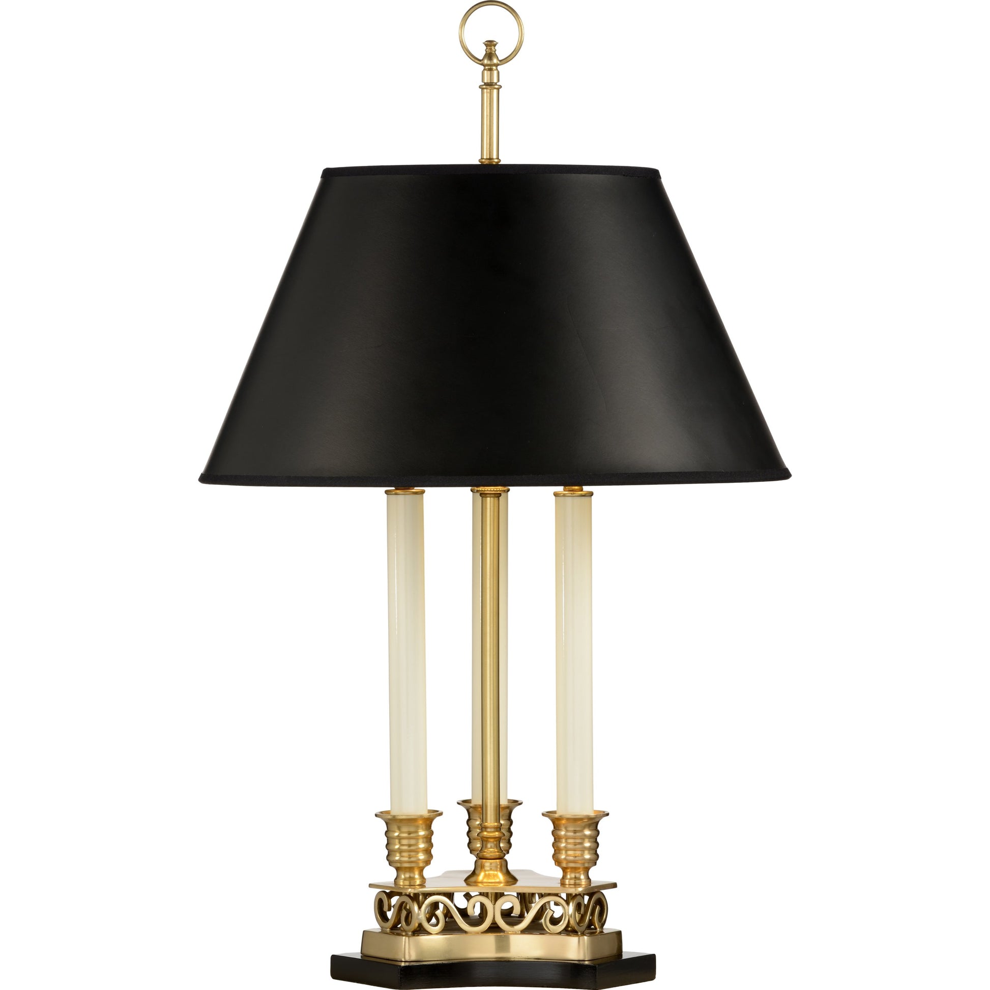Thea Lamp by Wildwood. Made from brass in a traditional style.