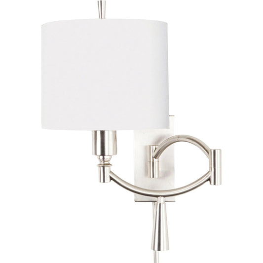 Nickel Swing Arm Sconce by Wildwood. Made from unique in a unique style.