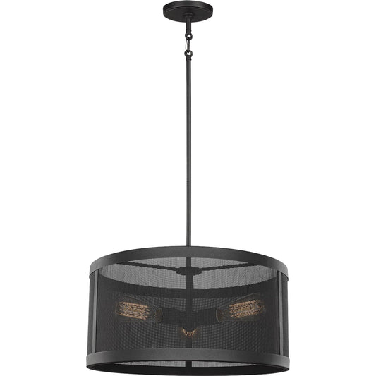Gereon Three Light Pendant by Visual Comfort & Co. in black. Made from steel in a unique style.