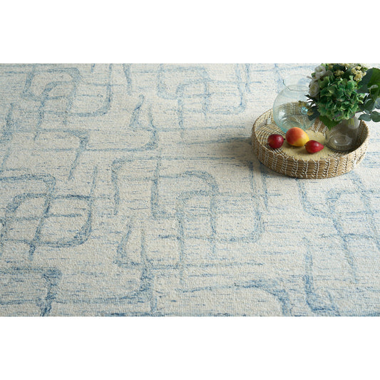 Breeze 6536 Rug by Exquisite Rugs in light blue. Made from new zealand wool in a unique style.