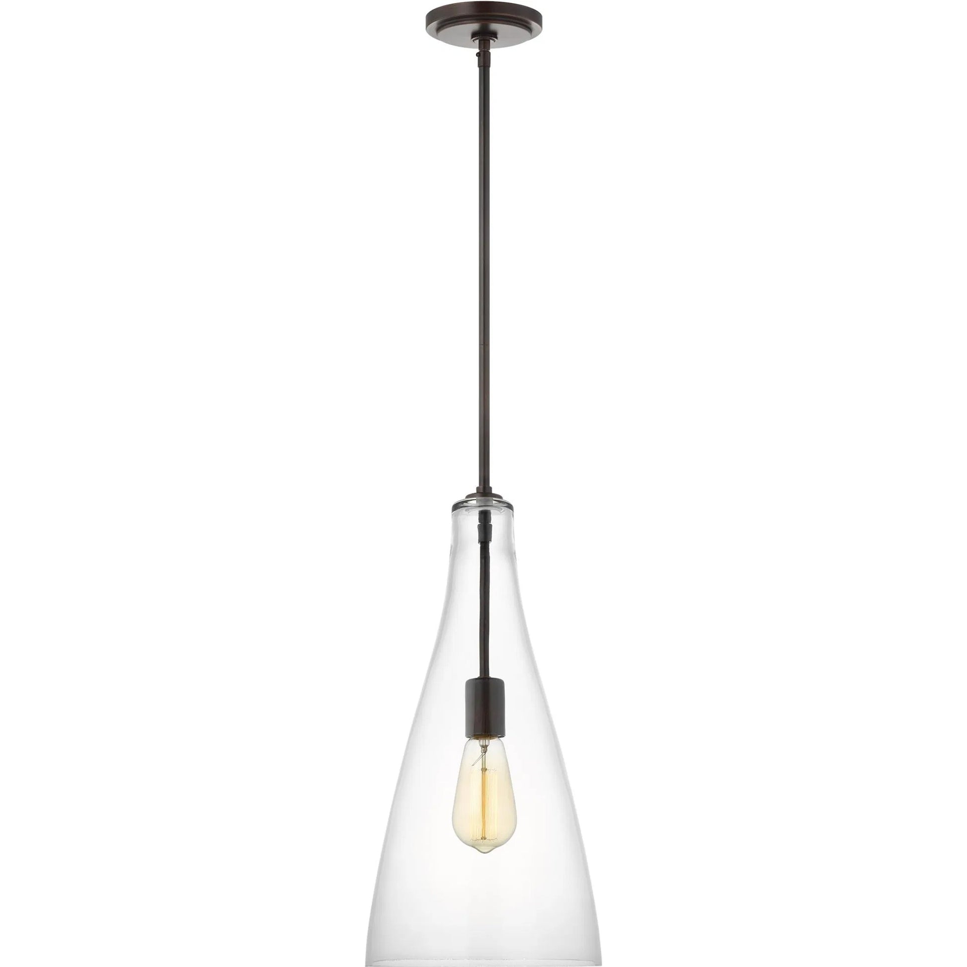 Arilda One Light Pendant by Visual Comfort & Co.. Made from steel in a modern style.