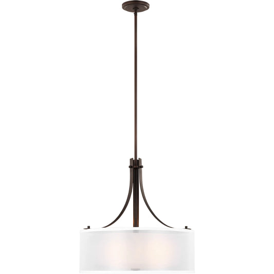 Elmwood Park Three Light Pendant by Visual Comfort & Co.. Made from steel in a unique style.