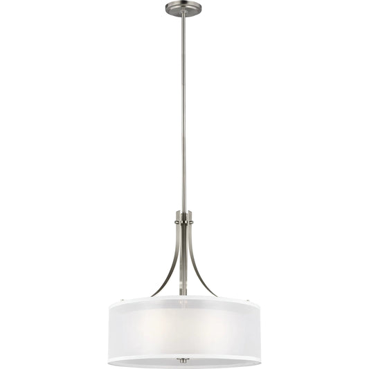 Elmwood Park Three Light Pendant by Visual Comfort & Co.. Made from steel in a unique style.