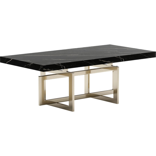 Wish You Were Here 48" Rectangular Cocktail Table by Caracole in whisper of gold. Made from unique in a modern style.