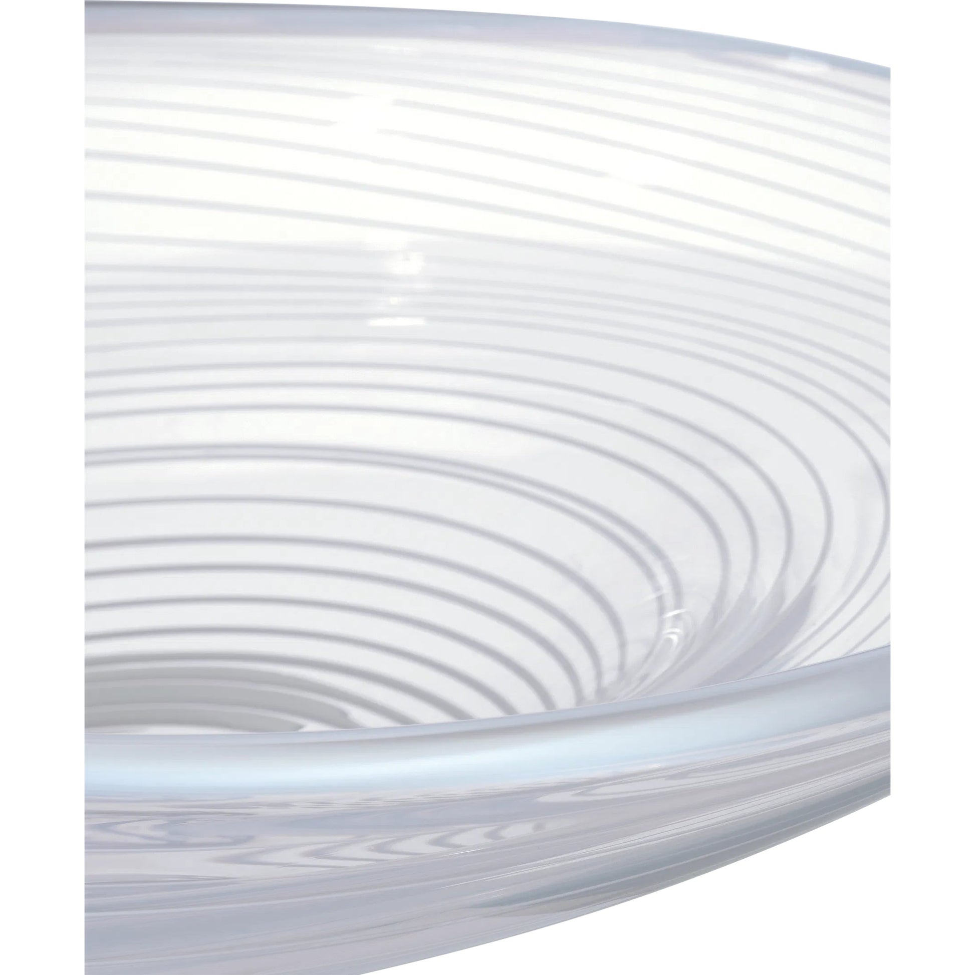 Bonaventure Bowl by Currey and Company in gray and white, clear. Made from glass in a modern style.