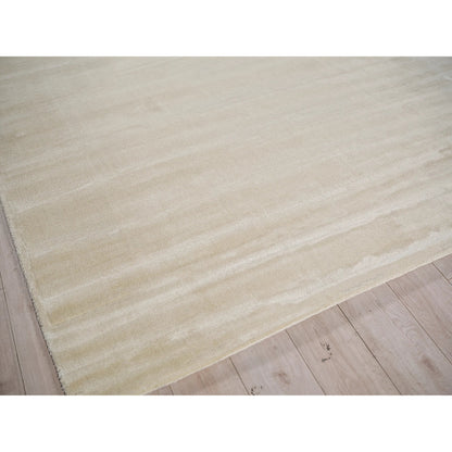 Velutto Modern 6541 Rug by Exquisite Rugs in light beige. Made from silky nylon in a unique style.