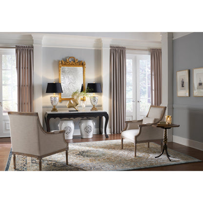 Christopher Lamp by Wildwood in mercury, dimpled, antique. Made from crystal, glass in a unique style.